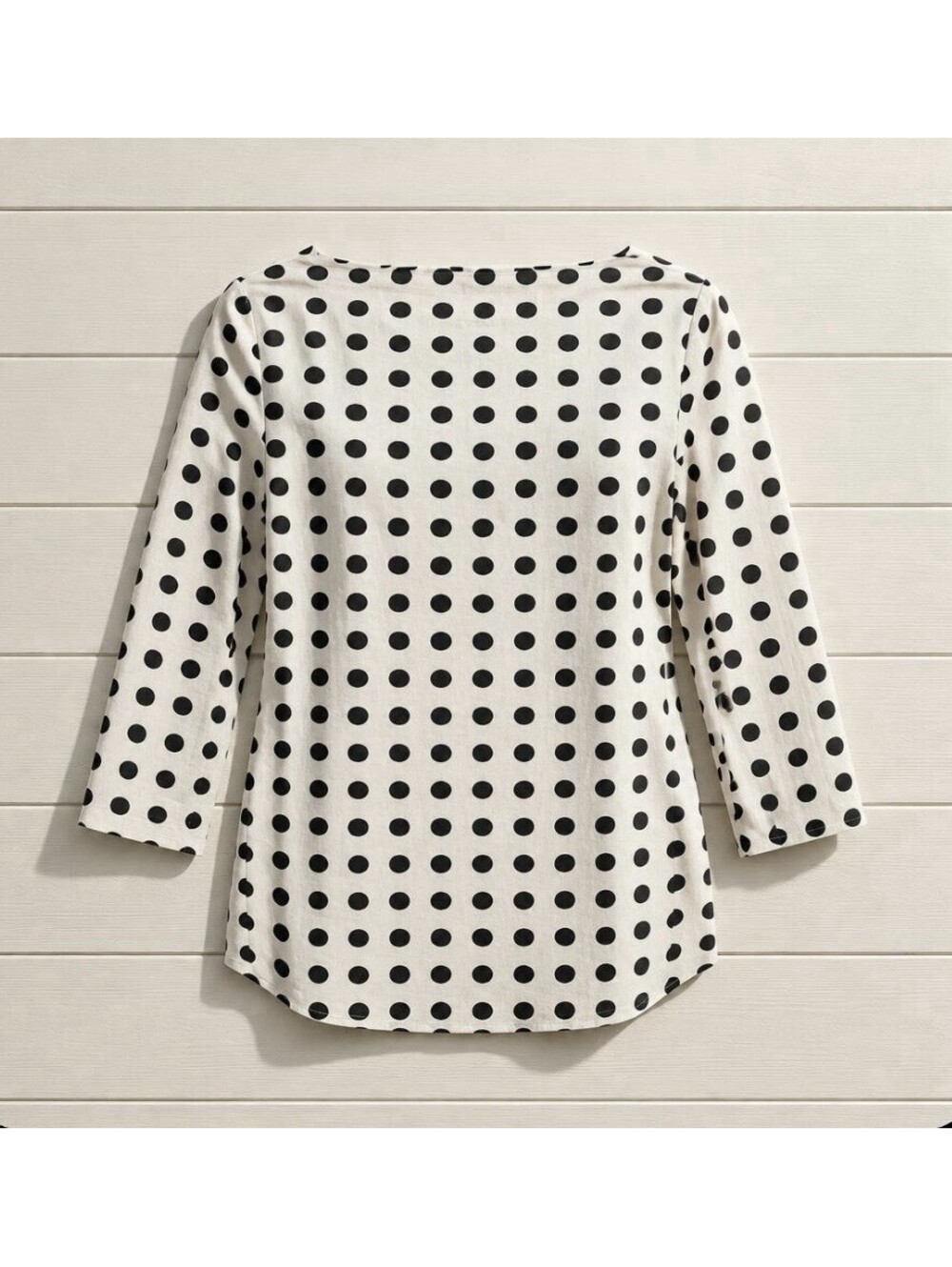 HOBBS LONDON Women’s Boatneck Polka-Dot Blouse In Cream|Black-Size 6